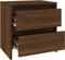 vidaXL - Nachtkastje - 45x34,5x44,5 - cm - bewerkt - hout - bruin - eikenkleur