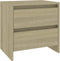 vidaXL - Nachtkastje - 45x34,5x44,5 - cm - bewerkt - hout - sonoma - eikenkleurig