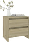 vidaXL - Nachtkastje - 45x34,5x44,5 - cm - bewerkt - hout - sonoma - eikenkleurig