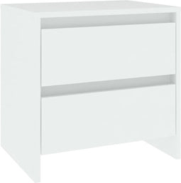 vidaXL - Nachtkastje - 45x34,5x44,5 - cm - bewerkt - hout - wit