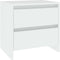 vidaXL - Nachtkastje - 45x34,5x44,5 - cm - bewerkt - hout - wit