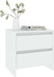 vidaXL - Nachtkastje - 45x34,5x44,5 - cm - bewerkt - hout - wit
