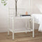 vidaXL - Nachtkastje - 45x34,5x60,5 - cm - metaal - en - glas - wit - en - transparant