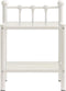 vidaXL - Nachtkastje - 45x34,5x60,5 - cm - metaal - en - glas - wit - en - transparant