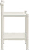 vidaXL - Nachtkastje - 45x34,5x60,5 - cm - metaal - en - glas - wit - en - transparant