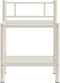 vidaXL - Nachtkastje - 45x34,5x60,5 - cm - metaal - en - glas - wit - en - transparant