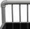 vidaXL - Nachtkastje - 45x34,5x62,5 - cm - metaal - en - glas - grijs - en - zwart