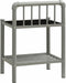 vidaXL - Nachtkastje - 45x34,5x62,5 - cm - metaal - en - glas - grijs - en - zwart