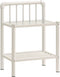 vidaXL - Nachtkastje - 45x34,5x62,5 - cm - metaal - en - glas - wit - en - transparant