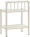 vidaXL - Nachtkastje - 45x34,5x62,5 - cm - metaal - en - glas - wit - en - transparant