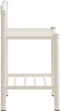 vidaXL - Nachtkastje - 45x34,5x62,5 - cm - metaal - en - glas - wit - en - transparant