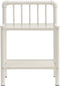 vidaXL - Nachtkastje - 45x34,5x62,5 - cm - metaal - en - glas - wit - en - transparant