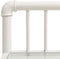vidaXL - Nachtkastje - 45x34,5x62,5 - cm - metaal - en - glas - wit - en - transparant