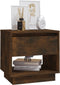 vidaXL - Nachtkastje - 45x34x44 - cm - bewerkt - hout - gerookt - eikenkleurig