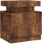 vidaXL - Nachtkastje - 45x35x52 - cm - bewerkt - hout - gerookt - eikenkleurig