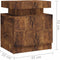 vidaXL - Nachtkastje - 45x35x52 - cm - bewerkt - hout - gerookt - eikenkleurig