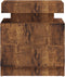 vidaXL - Nachtkastje - 45x35x52 - cm - bewerkt - hout - gerookt - eikenkleurig