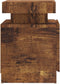 vidaXL - Nachtkastje - 45x35x52 - cm - bewerkt - hout - gerookt - eikenkleurig