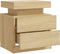 vidaXL - Nachtkastje - 45x35x52 - cm - bewerkt - hout - sonoma - eikenkleurig
