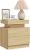 vidaXL - Nachtkastje - 45x35x52 - cm - bewerkt - hout - sonoma - eikenkleurig