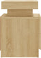 vidaXL - Nachtkastje - 45x35x52 - cm - bewerkt - hout - sonoma - eikenkleurig