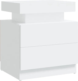 vidaXL - Nachtkastje - 45x35x52 - cm - bewerkt - hout - wit