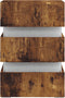 vidaXL - Nachtkastje - 45x35x67 - cm - bewerkt - hout - gerookt - eikenkleurig