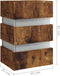 vidaXL - Nachtkastje - 45x35x67 - cm - bewerkt - hout - gerookt - eikenkleurig