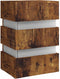 vidaXL - Nachtkastje - 45x35x67 - cm - bewerkt - hout - gerookt - eikenkleurig