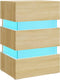 vidaXL - Nachtkastje - 45x35x67 - cm - bewerkt - hout - sonoma - eikenkleurig