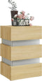 vidaXL - Nachtkastje - 45x35x67 - cm - bewerkt - hout - sonoma - eikenkleurig