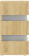 vidaXL - Nachtkastje - 45x35x67 - cm - bewerkt - hout - sonoma - eikenkleurig