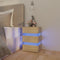 vidaXL - Nachtkastje - 45x35x67 - cm - bewerkt - hout - sonoma - eikenkleurig