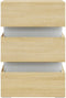 vidaXL - Nachtkastje - 45x35x67 - cm - bewerkt - hout - sonoma - eikenkleurig