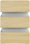 vidaXL - Nachtkastje - 45x35x67 - cm - bewerkt - hout - sonoma - eikenkleurig