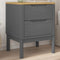 vidaXL - Nachtkastje - 45x39x57 - cm - massief - grenenhout - grijs