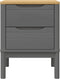 vidaXL - Nachtkastje - 45x39x57 - cm - massief - grenenhout - grijs