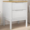 vidaXL - Nachtkastje - 45x39x57 - cm - massief - grenenhout - wit