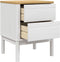 vidaXL - Nachtkastje - 45x39x57 - cm - massief - grenenhout - wit