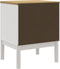 vidaXL - Nachtkastje - 45x39x57 - cm - massief - grenenhout - wit