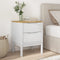 vidaXL - Nachtkastje - 45x39x57 - cm - massief - grenenhout - wit