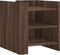 vidaXL - Nachtkastje - 45x50x50 - cm - bewerkt - hout - bruin - eikenkleurig