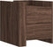 vidaXL - Nachtkastje - 45x50x50 - cm - bewerkt - hout - bruin - eikenkleurig