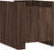 vidaXL - Nachtkastje - 45x50x50 - cm - bewerkt - hout - bruin - eikenkleurig