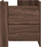 vidaXL - Nachtkastje - 45x50x50 - cm - bewerkt - hout - bruin - eikenkleurig