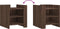 vidaXL - Nachtkastje - 45x50x50 - cm - bewerkt - hout - bruin - eikenkleurig