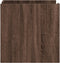 vidaXL - Nachtkastje - 45x50x50 - cm - bewerkt - hout - bruin - eikenkleurig