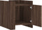 vidaXL - Nachtkastje - 45x50x50 - cm - bewerkt - hout - bruin - eikenkleurig