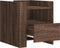 vidaXL - Nachtkastje - 45x50x50 - cm - bewerkt - hout - bruin - eikenkleurig