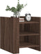 vidaXL - Nachtkastje - 45x50x50 - cm - bewerkt - hout - bruin - eikenkleurig